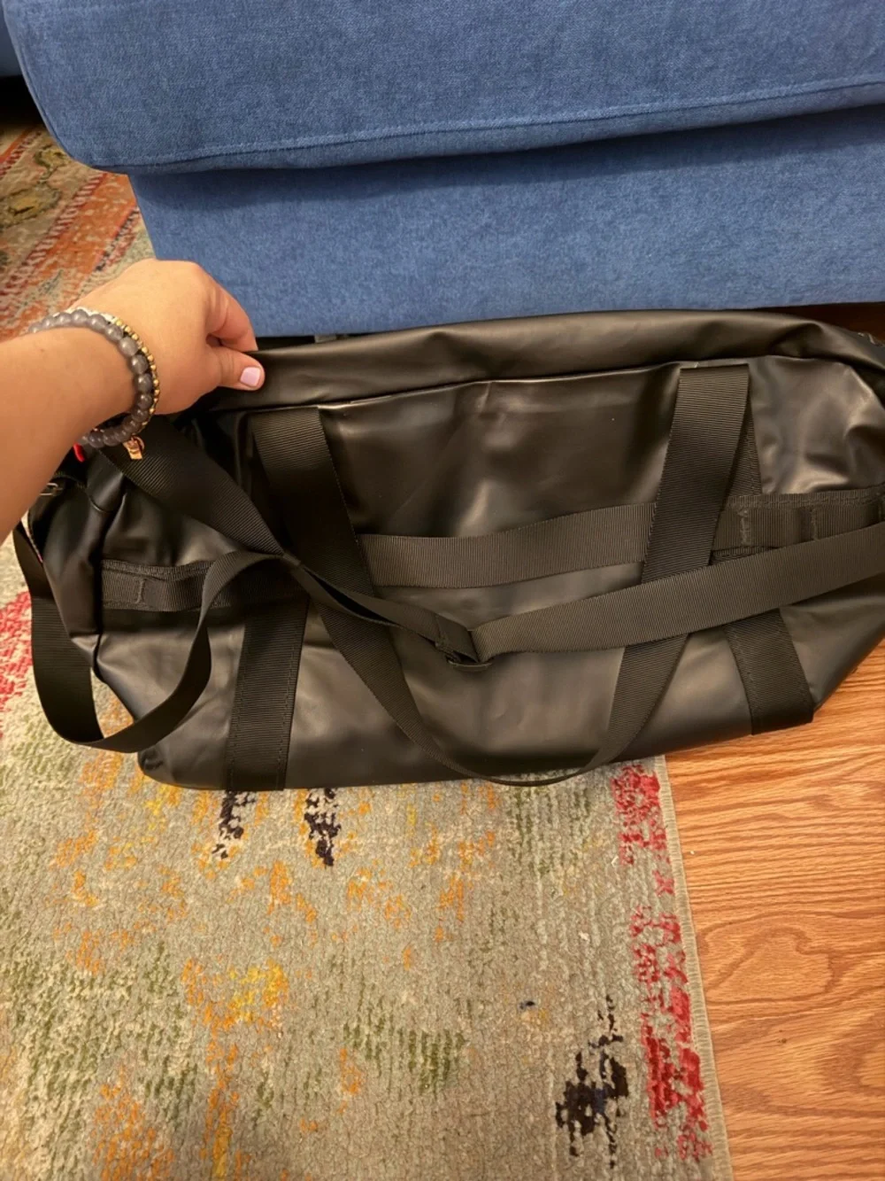 Black Duffel Bag - Water-Resistant Travel Tote. Away luggage brand